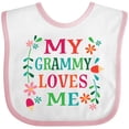thumbnail image 3 of Inktastic My Grammy Loves Me Girls Apparel Girls Baby Bib, 3 of 4