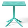 thumbnail image 5 of WestinTrends Playa 5-Piece Modern Square Patio Dining Table Set with Stackable Patio Dining Chairs, Turquoise, 5 of 13