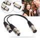thumbnail image 2 of XLR 3 pines macho a 2 XLR conector hembra Cable de extensión de micrófono Cable S Sywqhk Para estrenar, 2 of 3