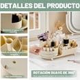 thumbnail image 3 of Organizador de Maquillaje, 5 Ranuras Organizador de Escritorio Giratorio 360 Grados, Estante para Brochas de Maquillaje para Pintalabios, Perfumes, Skincare, Lápices (Blanco), 3 of 4