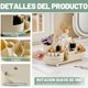 thumbnail image 3 of Organizador de Maquillaje, 5 Ranuras Organizador de Escritorio Giratorio 360 Grados, Estante para Brochas de Maquillaje para Pintalabios, Perfumes, Skincare, Lápices (Blanco), 3 of 4