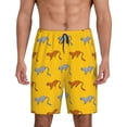 thumbnail image 1 of Fotbe Leopard Print Pantalones Cortos de Pijama para Hombre, Ropa de Dormir, Pantalones de Pijama Cortos para Hombre-Small, 1 of 6