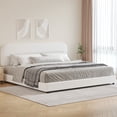 thumbnail image 4 of 4 EVER WINNER King Size Bed Frame,Cloud Boucle Upholstered Platform Bed Frame with Headboard, Soft Rounded Corners, No Box Spring Required, Non-Slip and Noise-Free, Easy Assembly, White, 4 of 9