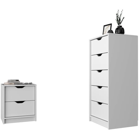 White Bedroom Furniture Set | Drawers for Personal Belongings | Stylish and Practical Bedroom Addition