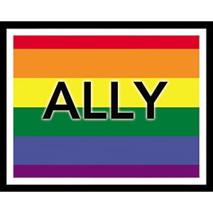 ALLY FLAG - Licensed Original LGBTQ Artwork STICKER, Extra Durable ...