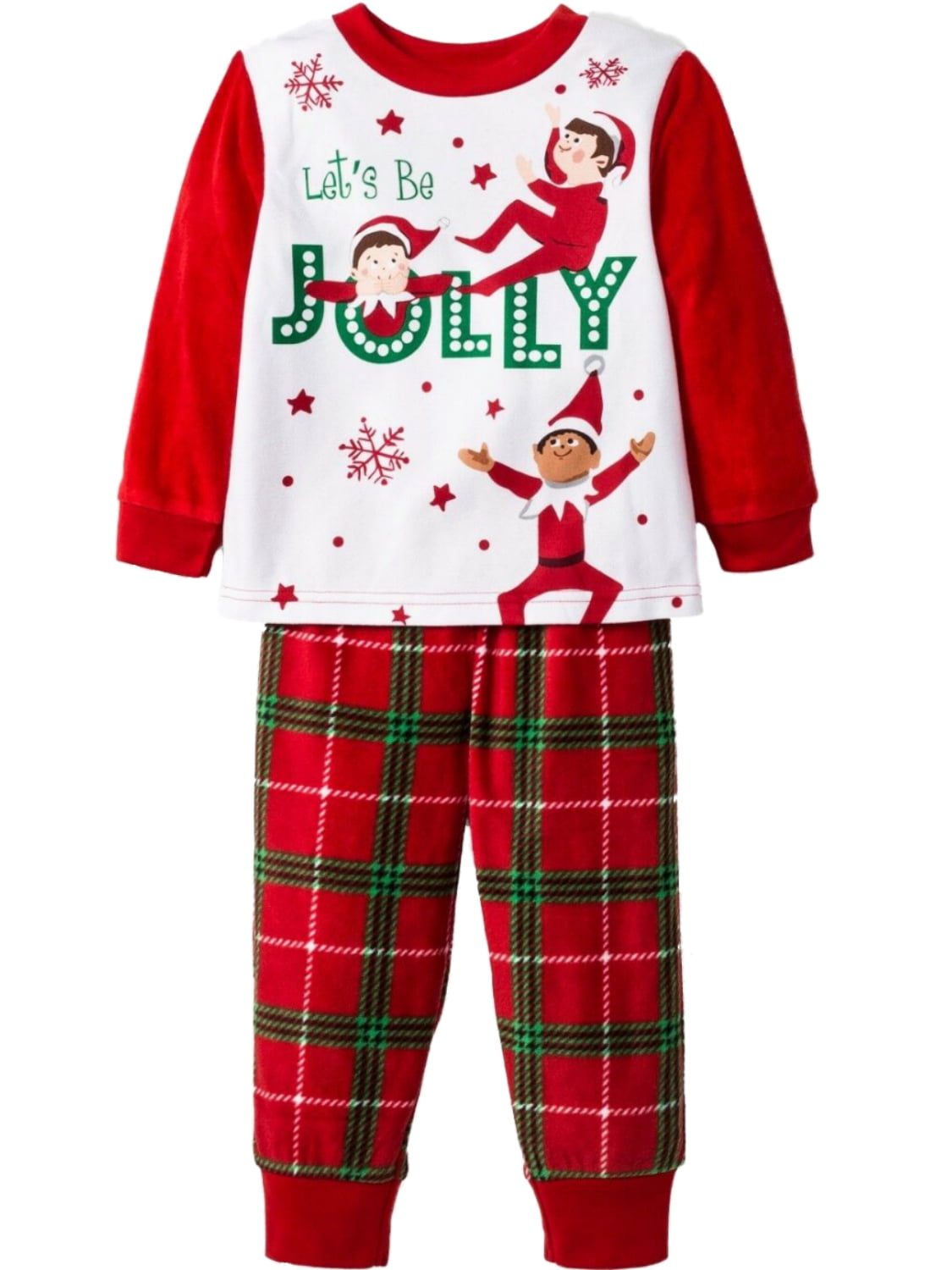 The Elf on the Shelf Toddler Boys Elf On The Shelf White Let's Be Jolly Pajamas Sleep Set The Elf on the Shelf Toddler Boys Elf On The Shelf White Let's Be Jolly Pajamas Sleep Set