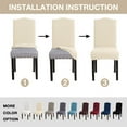 thumbnail image 7 of Amerteer 2 Pack Dining Room Chair Covers Stretch Dining Chair Slipcover Parsons Chair Covers Chair Furniture Protector Covers Removable Washable Chair Cover for Dining Room, Hotel, Ceremony, 7 of 7