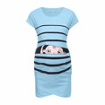 thumbnail image 2 of Vêtements de Grossesse Offres de l'Action de Grâce Liquidation Été Vêtements de Maternité pour Femmes Col Rond Manches Courtes Volants Pli Hauts de Grossesse, 2 of 5