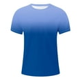 thumbnail image 5 of Fanxing Mens Tall Shirts Big And Tall Big and Tall T-Shirts Men's T Shirts Short Sleeve Soft Crew Neck Tee Shirts Casual Summer Basic Tops Blue,M, 5 of 6