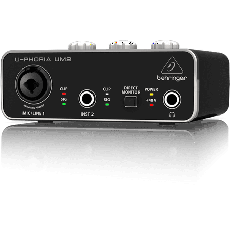 Behringer UM2 Audiophile 2x2 USB Audio Interface w/ Mic (Best Interface For Vocals)
