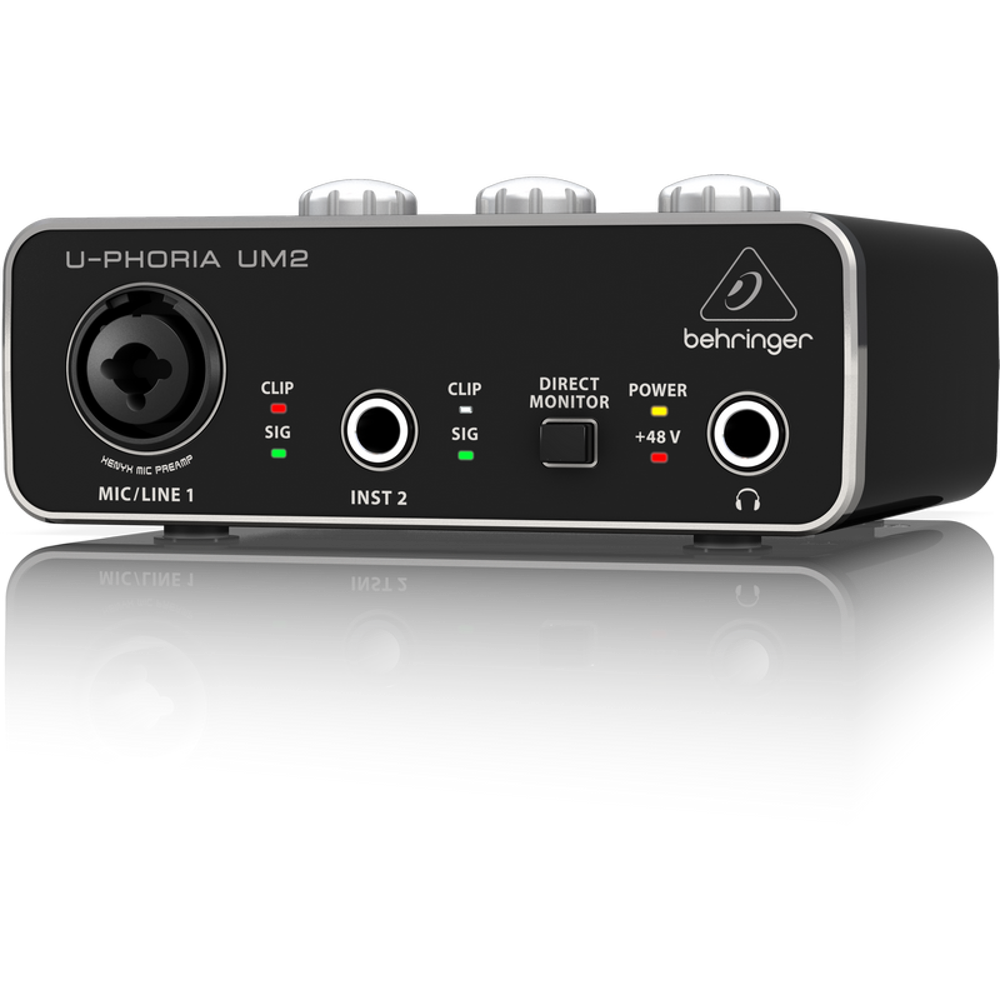 Behringer UM2 Audiophile 2x2 USB Audio Interface w/ Mic Preamplifier