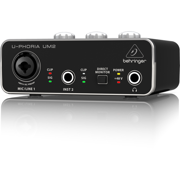 Behringer UM2 Audiophile 2x2 USB Audio Interface w/ Mic Preamplifier