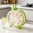 thumbnail image 4 of Botella de agua portátil 2 en 1 con máquina de hielo, pajita, bandeja de hielo con liberación a presión, vaso reutilizable para bebidas frías con compartimento para hielo, botella de agua con, 4 of 6