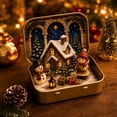 thumbnail image 5 of Mini Nativity Set in a Tin Box - Handcrafted Pocket Size Christmas Diorama Scene Gift Tin - Miniature Holiday Figures, Christmas Decoration Indoor for Home Gifts Decor Design C, 5 of 8