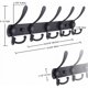 thumbnail image 2 of Perchero de Pared - 5 Tres Ganchos, Acero Inoxidable Resistente, Perchero de Metal para Armario, Toallero, Albornoz, Entrada, Pasillo, Baño (Negro, Paquete de 2), 2 of 5