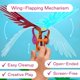 thumbnail image 3 of Set de juguetes de construcción Clixo Tropical Birds con alas batiendo 6+, 3 of 7