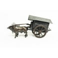 thumbnail image 2 of D-Art Collection Tin Metal and Iron Cows with Cart in Copper/Chrome, 2 of 3