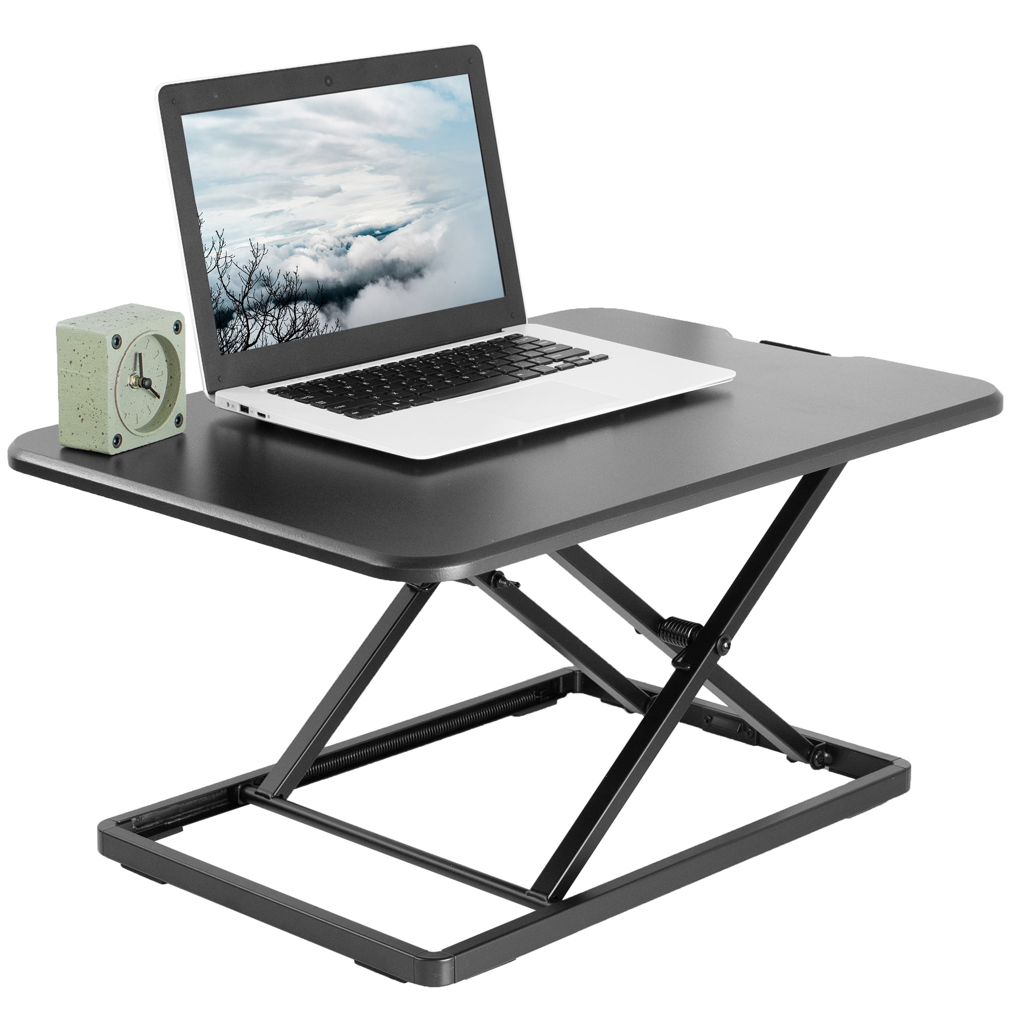 VIVO Black Ultra Slim 26" Desktop Converter, Sit Stand Tabletop Monitor