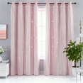 thumbnail image 1 of CshidWorld Blackout Cortinas para Niñas, Recámara Infantil, Cortinas de Doble Capa con Estrellas Coloridas para Habitación de Niñas, Decoración Del Hogar, 52''x 63'', 2 Paneles, 1 of 9
