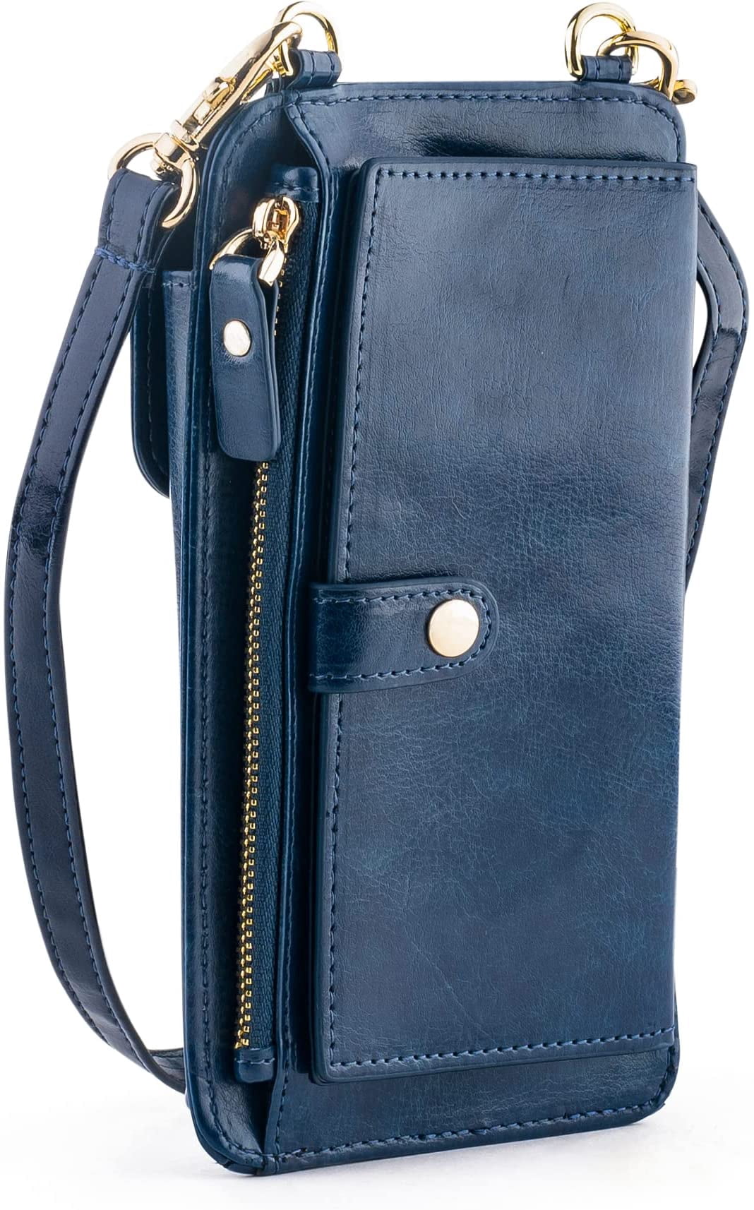 Claasico Magnetic Wallet Cell Phone Case for iPhone, Blue
