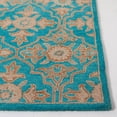 thumbnail image 4 of Safavieh Heritage Adams Damask Wool Area Rug, Turquoise/Multi, 4' x 6', 4 of 12