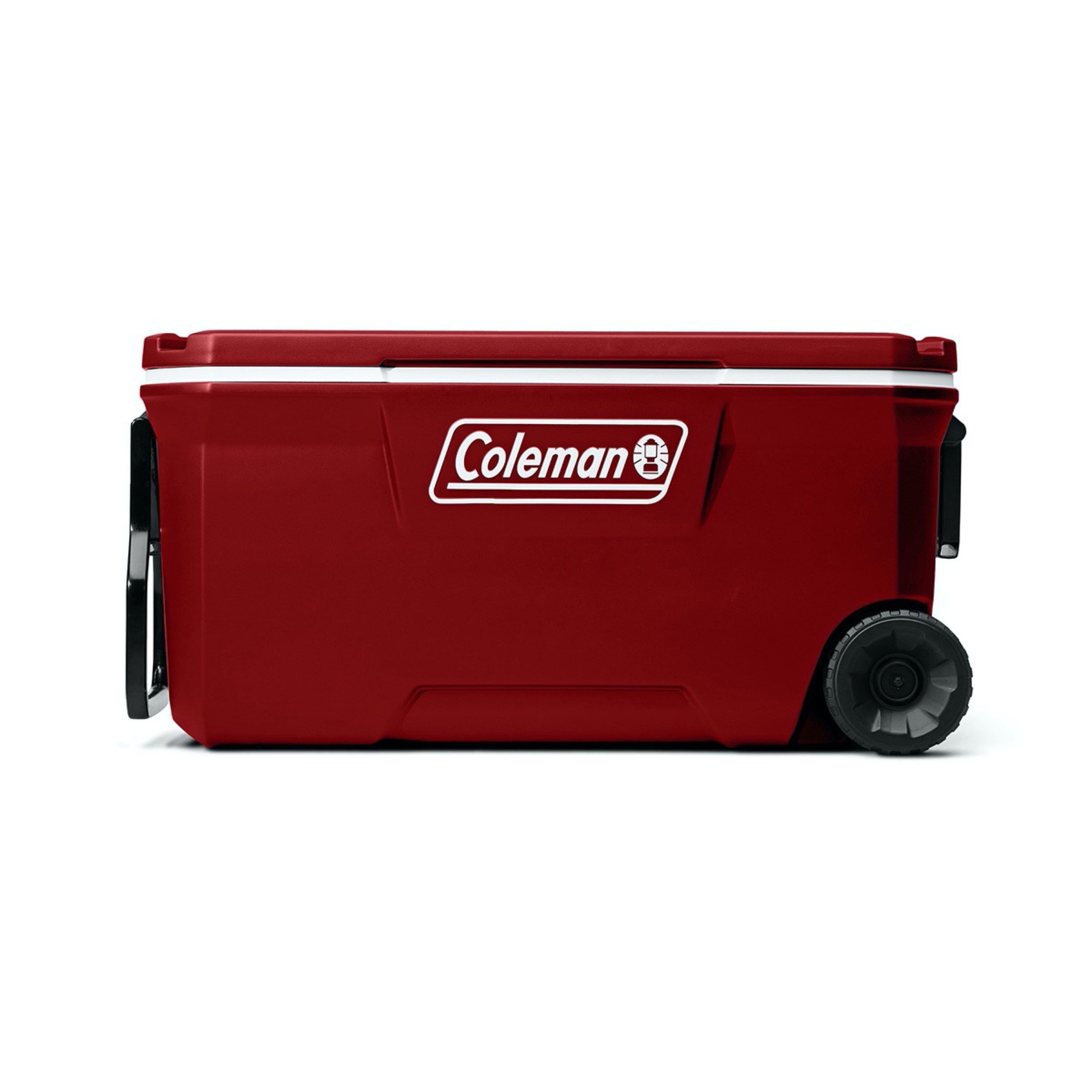 Coleman 316 Series 100Quart Wheeled Cooler, Mahogany