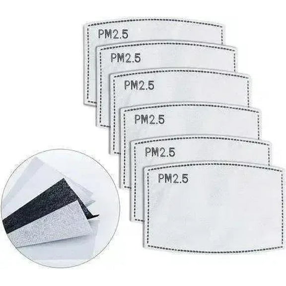 Cloth Face Mask Filters, PM 2.5 Mask Filter, 10 Pack