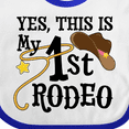 thumbnail image 4 of Inktastic Yes, This is My 1st Rodeo Cowboy Hat with Pink Band, Lasso Girls Baby Bib, 4 of 4