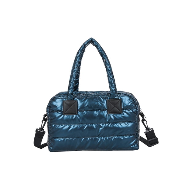 Bolsa bandolera de nailon acolchado de algodón retro para mujer grande con asa superior (verde) Ehuebsd Para Estrenar
