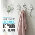 thumbnail image 4 of Comfify Pure White Cast Iron Wall Hooks Set of 3, 7.08 x 3.22 x 1.65 in Decorative Wall Mounted Hooks, 4 of 8