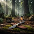 thumbnail image 5 of SANZ Full Tang Skinner Knife, 4" Stainless Steel Clip Point Blade with Saw Cut Handle for Hunting and Field Dressing, 5 of 5