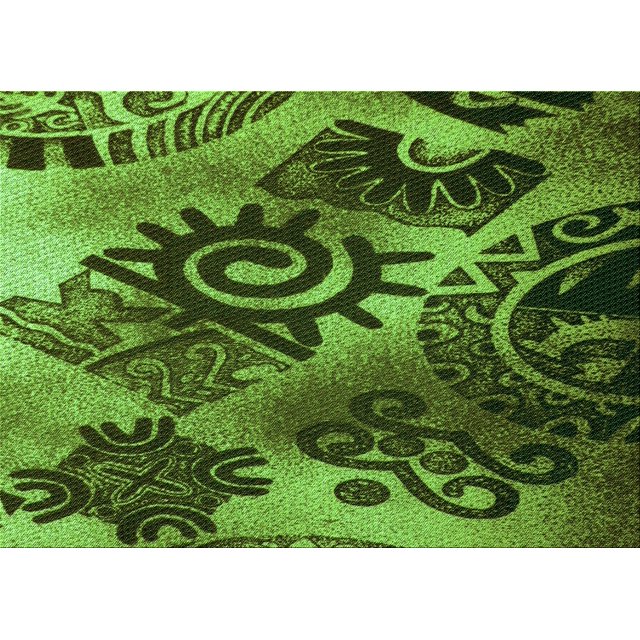 Ahgly Tapis Rectangulaire Lavable en Machine Intérieur Transitionnel Vert Forêt Foncé, 7 Pieds x 10 Pieds