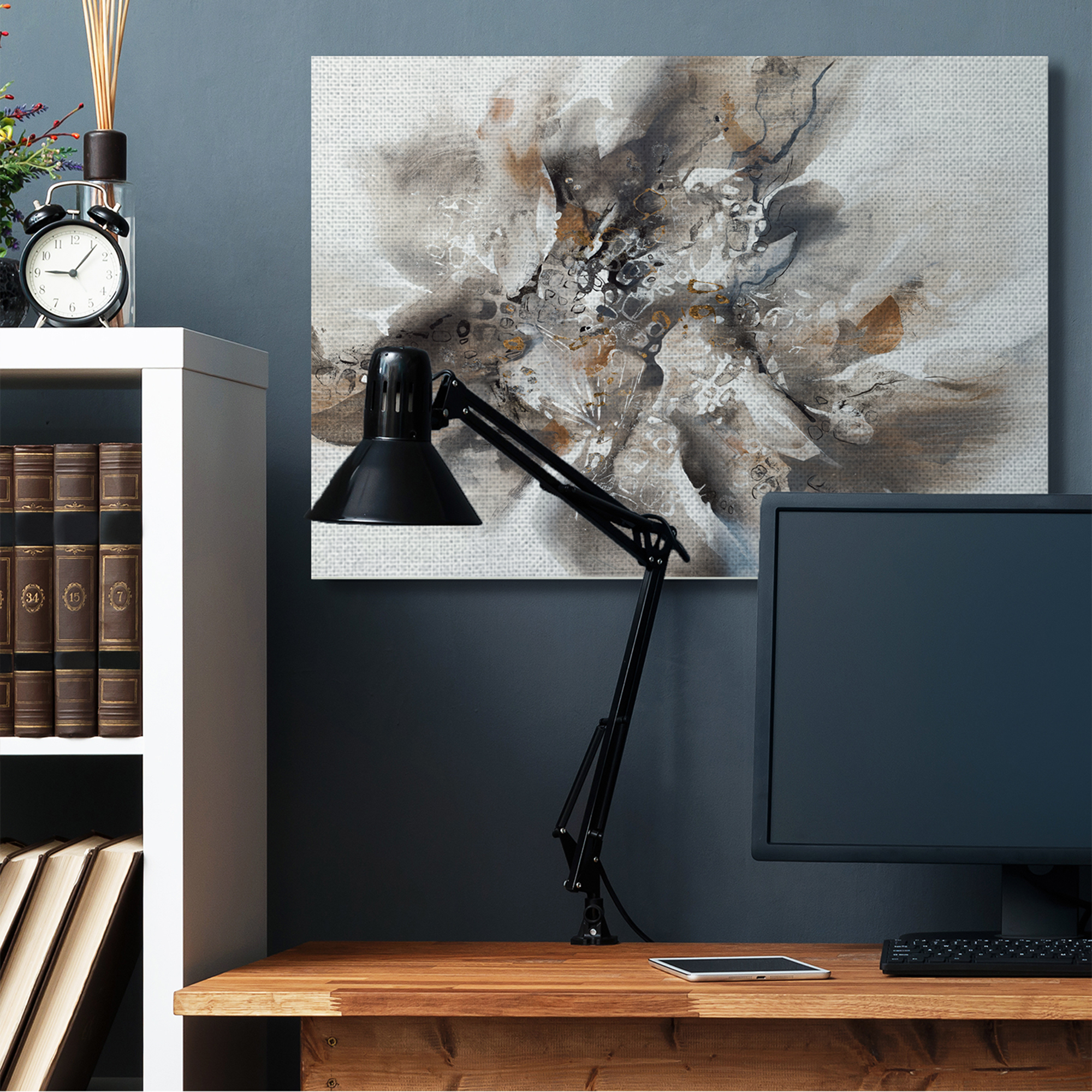 Stupell Industries Chaotic Abstract Brush Strokes Square Shape Patterns,36 x 48,Designed by K. Nari