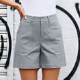 thumbnail image 4 of Zpzdpjkx Women's High Waist Stretch Shorts Summer Fashion Casual Solid Straight Leg Shorts with Pockets, 4 of 10