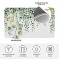 thumbnail image 4 of Eucalyptus Leaves Doormat Outdoor Entrance 20"x31.5", Teal Botanical Summer Watercolor Absorb Moisture Dirt Door Mats, Non-Slip Rubber Backing Floor Mats Indoor, Low-Profile Front Door Rugs, 4 of 9