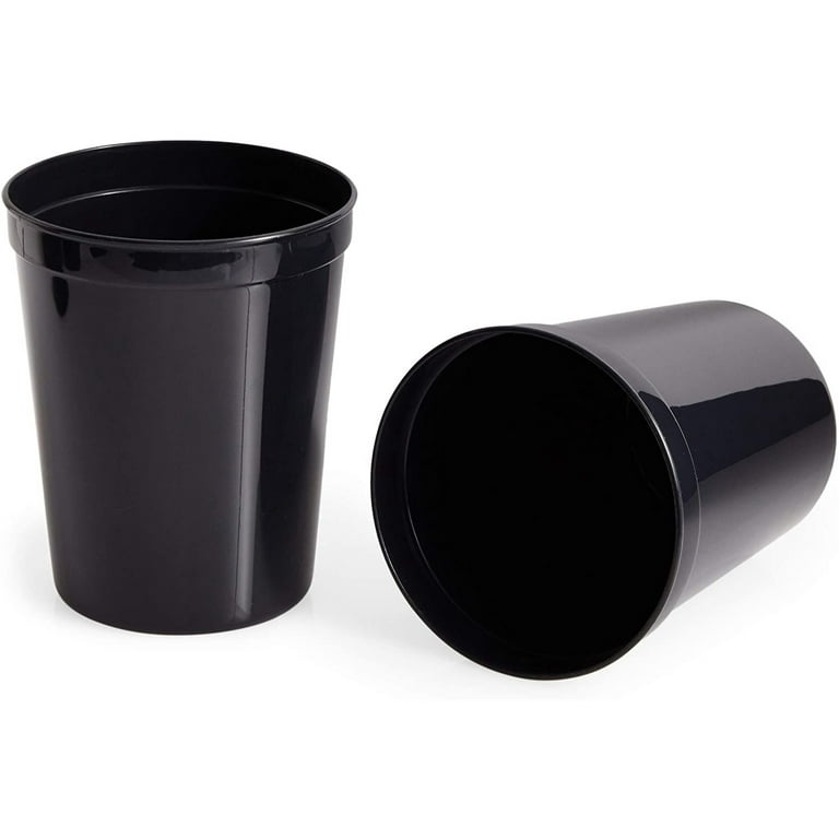 Black 16 Oz Plastic Cups, Black Plastic Cups