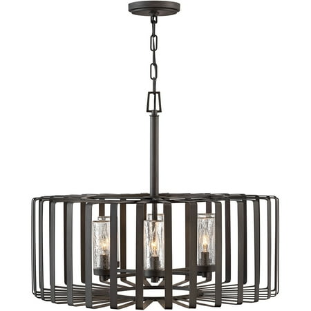 

Outdoor Pendant 6 Light Fixtures With Brushed Graphite Finish Steel Material Candelabra Bulb 28 360 Watts