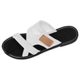 thumbnail image 5 of Rokment Mesh Flat Sandals for Women Beach Summer Lightweight Breathable Open Toe Athletic Outdoor Sports Walking Slip on Casual Comfortable Slippers White Size 9, 5 of 6