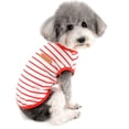 thumbnail image 1 of Apuakthei Camisetas de verano para perros pequeños, camisetas de tirantes a rayas transpirables, ropa de algodón suave con pelo, camiseta sin mangas para gatos y mascotas, camiseta básica para, 1 of 5