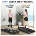 thumbnail image 3 of Simpfree 2 in 1 Under Desk Treadmill, Max 300lbs Capacity, Compact Electric Walking Pad with LED Touch Screen, Remote Watch, 2s Folding, 0.6-7.5MPH\, 3 of 8