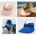 thumbnail image 6 of CoCopeaunts Visors for Women Sun Hat Beach Hat Wide Brim Hats Sun Visor UV Protection Elastic Empty Top Hiking Travel Jogging Cap, 6 of 8