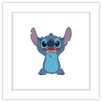 Gallery Pops Disney Lilo & Stitch - Stitch Pose 2 Wall Art, White Framed Version, 12" x 12"