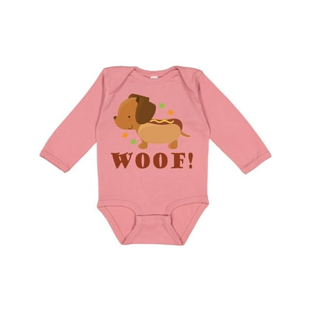 

Inktastic Dachshund Hot Dog Funny Gift Baby Boy or Baby Girl Long Sleeve Bodysuit
