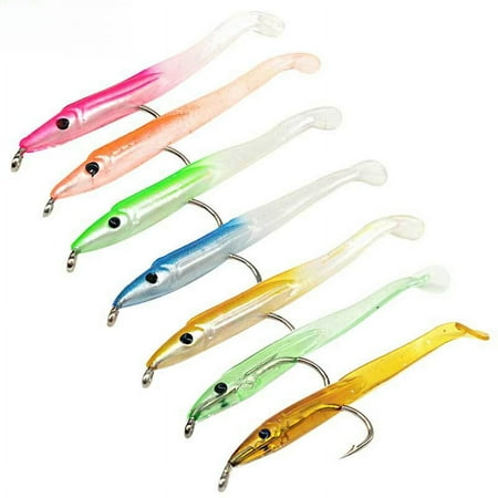 Sea fishing bait with hook eel 5cm/0.6g T tail soft bait soft insect bait bionic bait Cieatiam