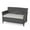 Gray/Black/Light Gray, variant on GDF Studio Raina Outdoor Wicker Loveseat with Cushion, Light Gray and Gray
