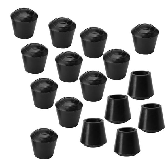 REGALWOVEN Rubber Leg Cap End Tip Furniture Feet Protector 10mm 3/8" Inner Dia 16Pcs