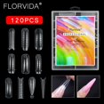 thumbnail image 2 of FlorVida 100 Uds Kit plástico uñas postizas arte doble forma puntas francesas Poly Gel modo de extensión acrílico manicura herramienta accesorios conjunto Tan Jianjun  unisex, 2 of 2