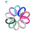thumbnail image 3 of Deago Thin Slim and Stackable Silicone Rings Wedding Bands Engagement Ring For Women Pack of 10, Size 6, 3 of 7