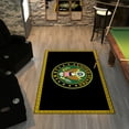 thumbnail image 2 of Ottomanson US ARMY Logo Non-Slip Rubberback 5x7 Machine Washable Area Rug, 5' x 6'6", Black/Yellow, 2 of 6