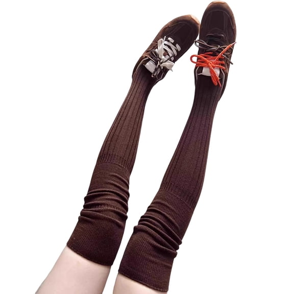 Dbuoem Over The Knee Boot Stocking for Women Slouch Top Thick Cotton Knit Thigh High Socks Winter Autumn Leg Warmers